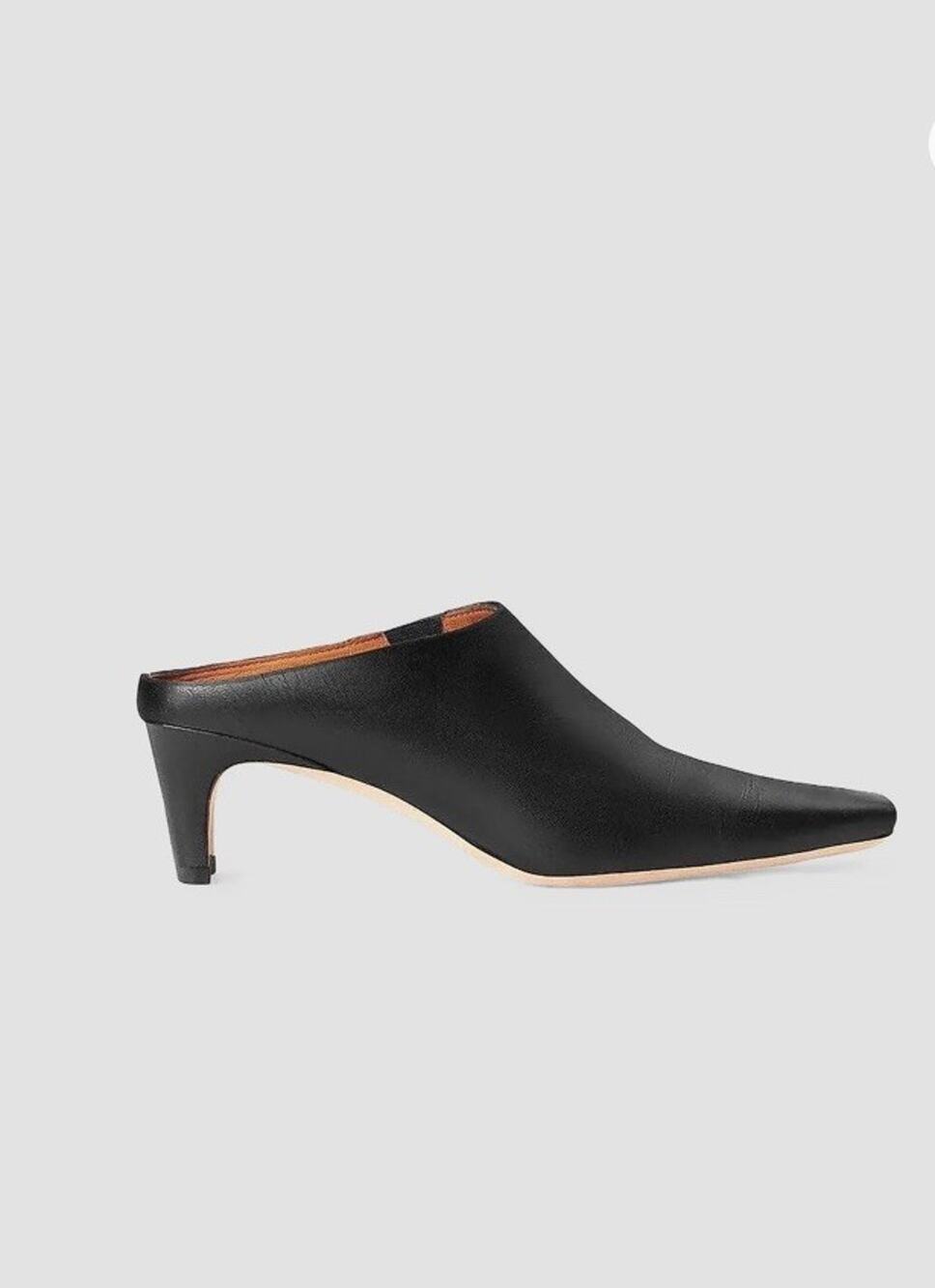 STAUD Women's Black Wally Leather Mid Heel Mules SZ 38 QuiteLuxury Workwear $350